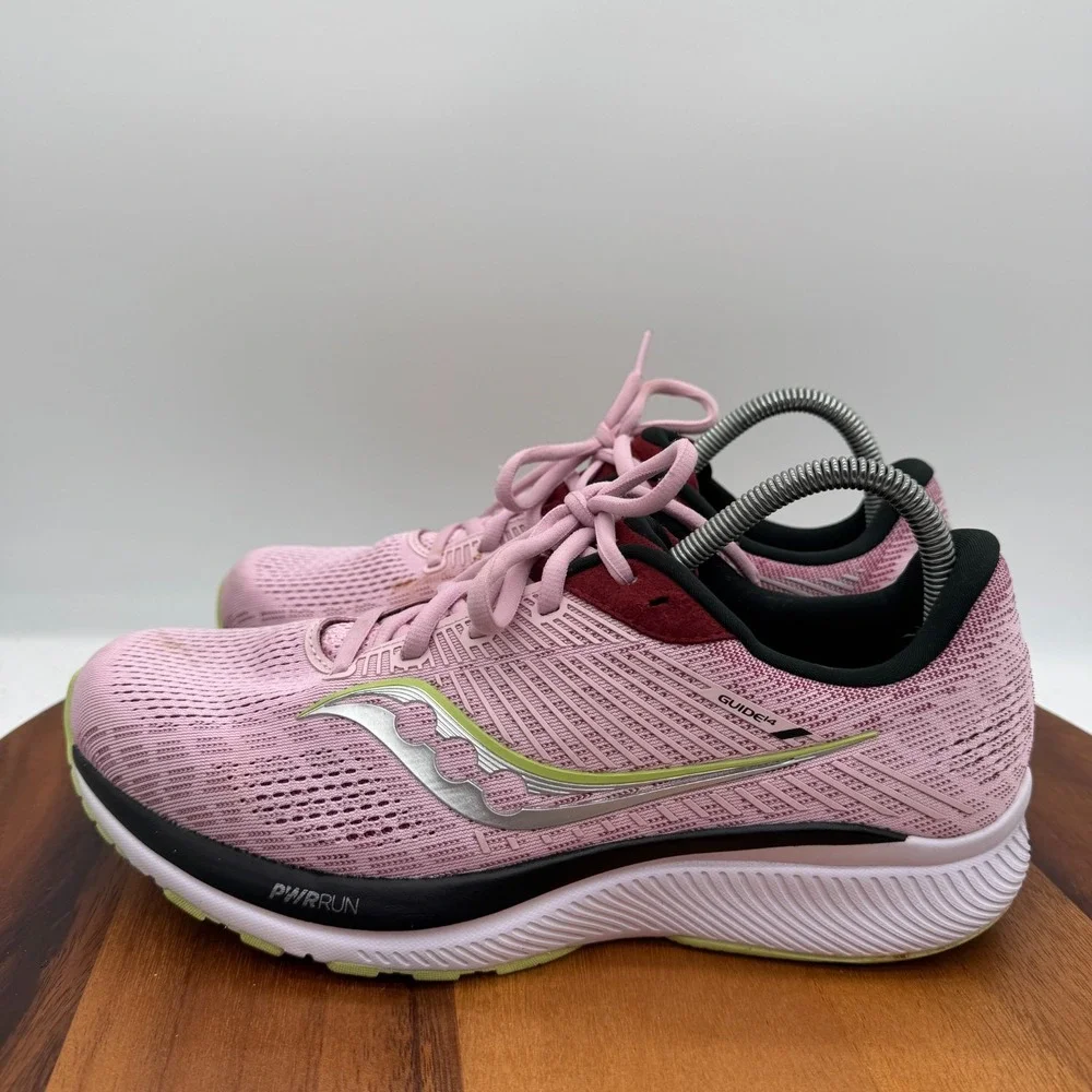 Saucony Ride 14 Shoes Womens 10.5 Running Pink Purple‎ Athletics Gym Sneakers